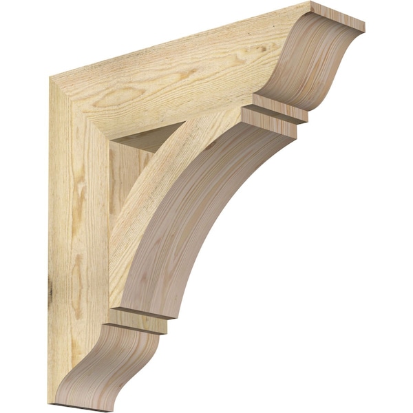 Ekena Millwork Thorton Traditional Rough Sawn Bracket, Douglas Fir, 6"W x 24"D x 24"H BKT06X24X24THR01RDF - main